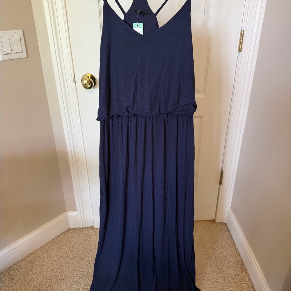 Papermoon Navy Strappy Maxi Dress